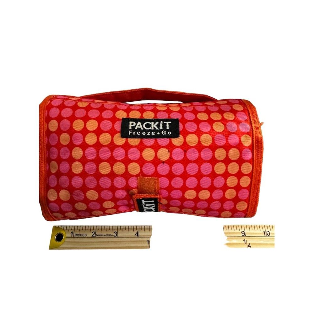 PackIt Freezable Lunch Bag Red Multicolor Dots Unisex Toddler